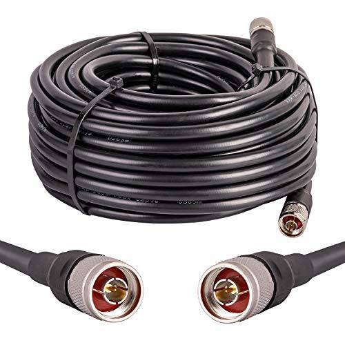 75ft KMR400 동축 연장 케이블 N Male to N Male 커넥터 XRDS-RF퓨어 Copper 저 감소 동축, Coaxial,COAX 케이블s for 3G/ 4G/ 5G/ LTE/ GPS/ WiFi/ RF/ Ham/ 라디오 to 안테나 or 폰 Signal 증폭기 사용 50 Ohm(Not for TV)