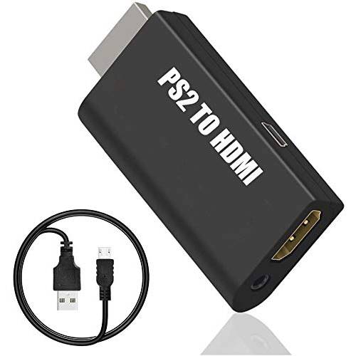 PS2 to HDMI 컨버터 Adapter, Goodeliver 화상 컨버터 PS2 to HDMI 컨버터 with 3.5mm 오디오 출력 for HDTV HDMI 모니터 support 올 PS2 디스플레이 Modes