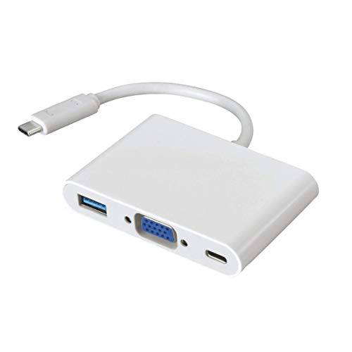 Micro 커넥터 USB-C to VGA 멀티포트 어댑터 - 하얀 (USB31-UCVGAU3)