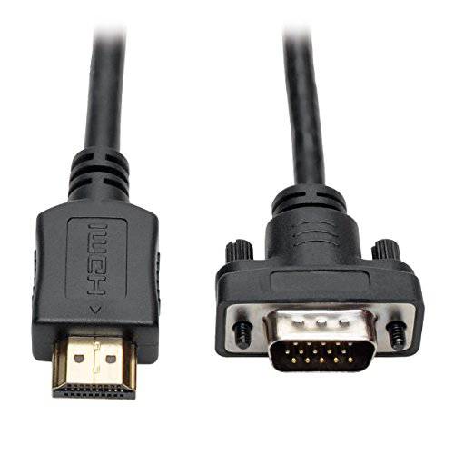 Tripp Lite HDMI to VGA+  오디오 어댑터 컨버터 케이블 Active 저 프로파일 HD15 M/ M 1080p @ 60Hz 15ft 15’ (P566-015- VGA)