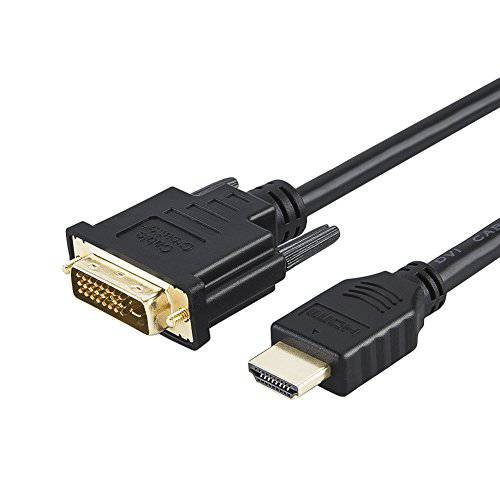 HDMI to DVI 케이블, CableCreation 10 Feet HDMI Male to DVI(24+ 1) Male 케이블,  금도금 HDTV to DVI 케이블, 지지 1080P, 3D, for 라즈베리 Pi, Roku, 엑스박스 One, 그래픽 Card, Blue-ray,  닌텐도스위치