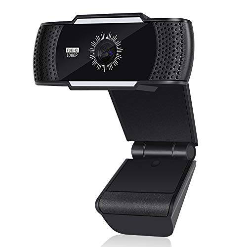1080P 웹cam, Full HD 웹 카메라 with Built-in 이중 Microphones, Wide-Screen Camera, and 70-Degree 뷰 for PC/ Laptop/ 데스트탑 실천하기 Streaming, 영상 Chatting, Recording, Conferencing, Online 강의