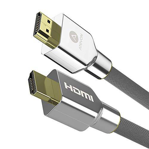 HDMI 케이블 10 ft, 4K 고속 18Gbps HDMI 2.0 케이블  4K HDR, 3D, 2160P, 1080P, 랜포트, 28AWG Braided HDMI 케이블, 오디오 Return(ARC) 호환가능한 UHD TV, Sliver