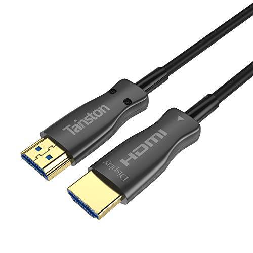 파이버 HDMI 케이블 100 ft(feet) Tainston 파이버 Optic HDMI 케이블 지원 고속 18Gbps 4K at 60Hz，HDR, Dolby 비전, HDCP2.2, ARC, 3D Subsampling 4:4:4/ 4:2:2/ 4:2:0