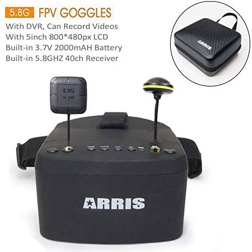 ARRIS EV800 5 Inches 800x480 FPV Goggles 비디오 글라스 5.8G 40CH Raceband Auto-Searching Build in 배터리