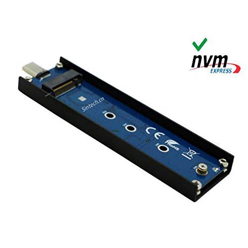Sintech nVME to USB Type C 변환기, USB 3.1 M-Key M.2(NGFF) SSD외장 카드 Enclusure(Fit for 삼성 960/ 970 EVO WD Black NVME SSD)