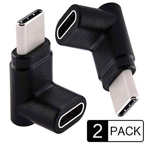 Cellularize USB C 이상 &  하위 변환기 (2 Pack) 3.1/ 10Gbps Type C 90 도 Angle Male to Female 연장 for 닌텐도스위치, 랩탑, 태블릿,태블릿PC, 모바일 폰
