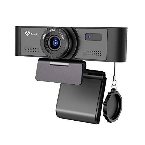 오토 Focus 1080P 웹캠, Youlisn USB Web 캠 with 마이크,마이크로폰, HD 컴퓨터 카메라 for PC/ 데스크탑/ 노트북, Built-in 마이크,마이크로폰 and Advanced 오토포커스 for 비디오 통화/ 회의 레코딩/ YouTub/ Zoom