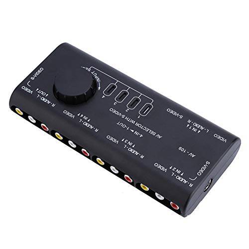 Zerone RCA Switch 박스 4 in 1 Out AV RCA 게임 Switch 박스 오디오비디오, AV Signal 변환기 for Set-top 박스 DVD VCD TV