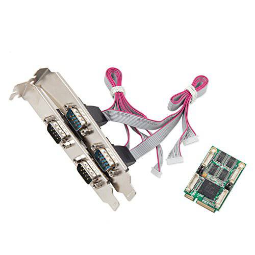 IO Crest SI-MPE15047 4 Port Serial 미니 PCIe 컨트롤러 카드 (RS-232)