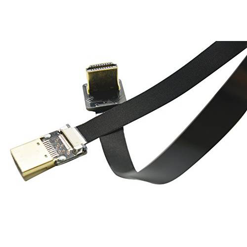 블랙 50CM FPV HDMI 케이블 기본 HDMI Male 인터페이스 to 기본 HDMI Male 인터페이스 90 도 for 레드 BMCC FS7 C300