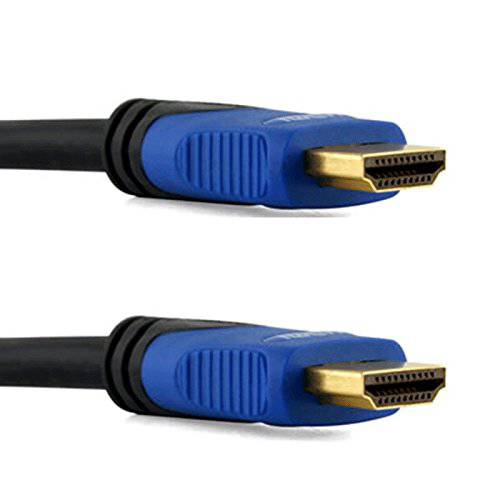 프리미엄 Braided Nylon HDMI 케이블 골드 Series 고속 HDMI 케이블 with 페라이트 심 for PS4, X-Box, HD-DVR, 디지털/ Satellite 케이블 HDTV 1080P 블루 (25 Feet)