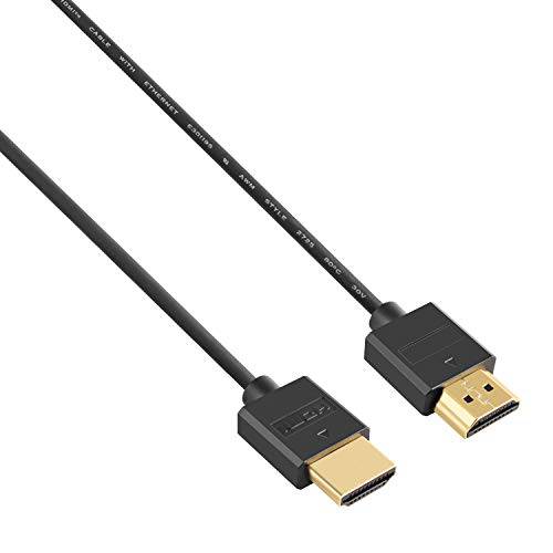 Pasow 4K HDMI 케이블 울트라 Thin Male to Male 36AWG 고속 슬림 케이블 (1.5FT/ 0.5M)