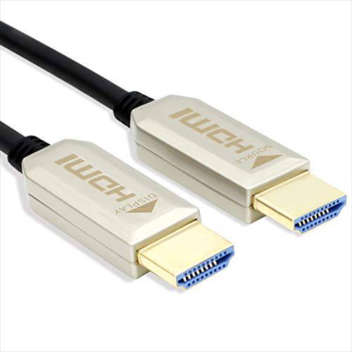 NueTek HDMI 파이버 Optic 케이블 50FT 4K 60Hz HDMI2.0b 18Gbps HDR ARC HDCP2.2 3D 슬림 플렉시블 for HDTV 프로젝터 홈 극장 TVbox 게이밍 박스
