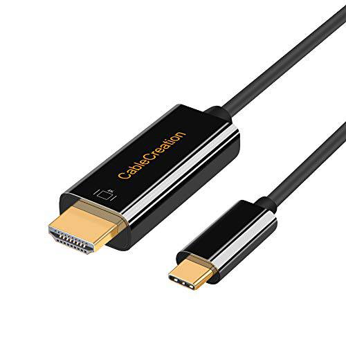 USB C to HDMI 케이블 3FT, CableCreation USB 타입 C to 4K HDMI 케이블 어댑터 가정용 사무실,오피스, for 맥북 프로/ 아이패드 프로 2020 2019, 서피스 북 2, 델 Xps 15, 삼성 S10, S9 플러스, 0.9M, 블랙