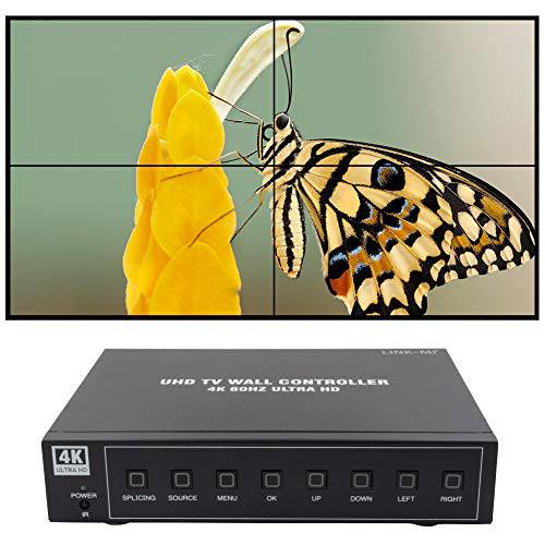 LINK-MI 4K60 UHD 비디오 벽면 컨트롤러 2x2 1x2 2x1 1x3 3x1 1x4 4x1 비디오 벽면 Processor 지원 3840x2160@60 HDMI2.0 HDMI1.4 DP1.2 다양한 입력 for 4 TV Splicing 디스플레이