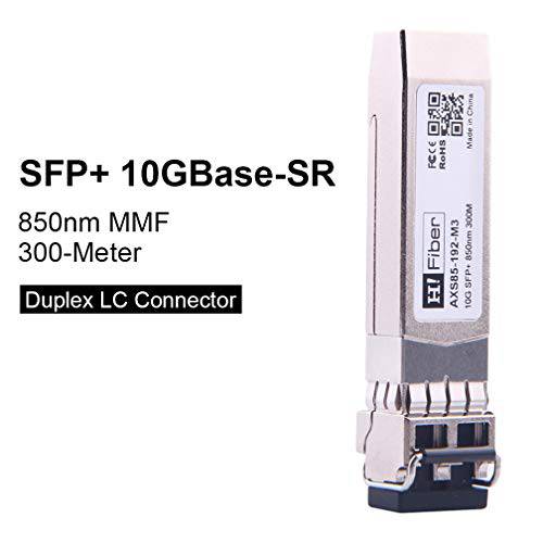 10G SFP+ SR 트랜시버, SFP+ to LC Multimode 모듈 호환가능한 for Cisco SFP-10G-SR, Ubiquiti, Meraki MA-SFP-10GB-SR, NETGEAR, QNAP, D-Link, TP-Link, Supermicro, Mikrotik, 850nm, Duplex LC, 300m, DDM
