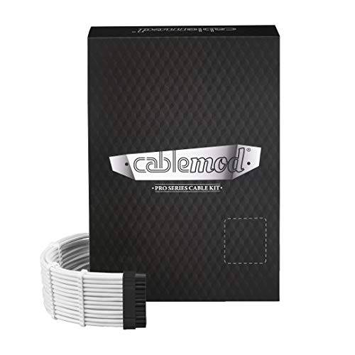 CableMod C-Series 프로 ModFlex 케이블 Kit for 커세어 AXi/ HXi/ RM (옐로우 라벨) - 화이트 [ cm-PCSI-FKIT-KW-R]