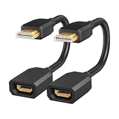 ANDTOBO HDMI Male to Female HDMI High-Speed 연장 케이블 for 구글 Chrome cast, Roku 스틱, TV 스틱, 엑스박스, PS3/ 4-2Pack