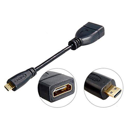 CY Micro HDMI to HDMI 케이블 어댑터 HDMI to Micro HDMI 케이블 for TV 카메라 0.33ft Micro HDMI Male to HDMI Female 케이블 케이블
