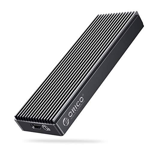 ORICO 20Gbps M.2 NVMe SSD 인클로저 어댑터, USB3.2 Gen2 X2 Type-C to NVMe PCI-E M-Key SSD 알루미늄 외장 케이스 for SSD 사이즈 2230/ 2242/ 2260/ 2280（Grey）