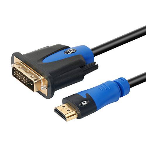 DVI to HDMI 케이블 3Feet, SHD HDMI to DVI 케이블 케이블 DVI D to HDMI 어댑터 Bi-Directional 모니터 케이블 for PC 노트북 HDTV Porjector