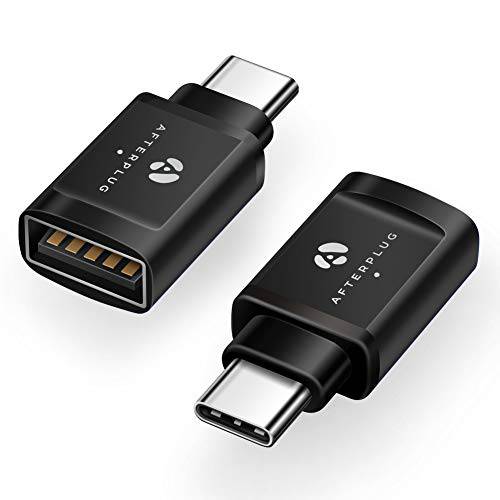 Afterplug USB C to USB 어댑터 [2 팩], USB Type-C OTG 어댑터 Lifeproof Otterbox 케이스, 썬더볼트 3 to USB 3.0 Female 맥북, 아이패드 프로, Dell XPS, 삼성 S20, 노트 10& More 타입 C 디바이스