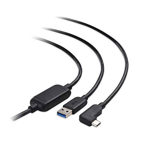 Cable Matters  액티브 USB-C 케이블 오큘러스 퀘스트 2 VR 헤드폰,헤드셋 (USB-A to USB-C 액티브 케이블) in 블랙  5 미터/ 16.4 Feet