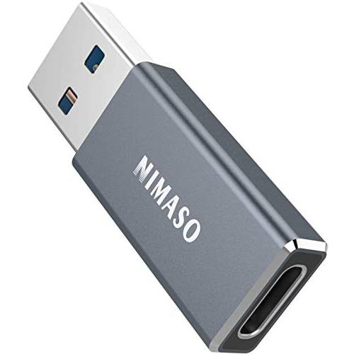 USB C to USB 어댑터, NIMASO USB C to USB 3.0 어댑터, USB A to C 어댑터 5Gbps 동기화 고속충전 오디오 출력 Both Sides 아이폰 11, 에어팟 아이패드, 삼성 노트 10 S20 S20+ S9 S8, 구글 픽셀, 노트북