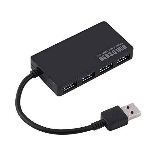 멀티 포트 4-Port USB 3.0 허브, 휴대용 슈퍼 스피드 USB 데이터 충전 허브 분배기, 스마트 충전 허브 어댑터 노트북 컴퓨터