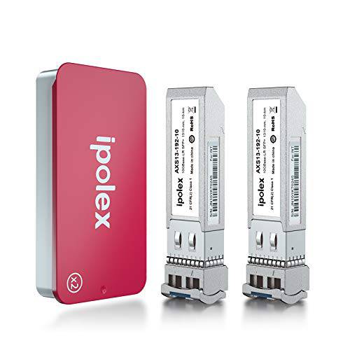 ipolex 2-Pack 10GBase-LR SFP+ 트랜시버 모듈 Cisco SFP-10G-LR, Cisco Meraki, Ubiquiti, D-Link, Supermicro, NETGEAR, Mikrotik (SMF, 1310nm, 10KM, LC)