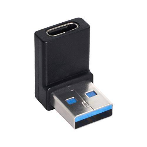 Xiwai USB-C 타입 C Female 90 도 다운 앵글드 to USB 3.0 A Male 데이터 어댑터 노트북 데스크탑