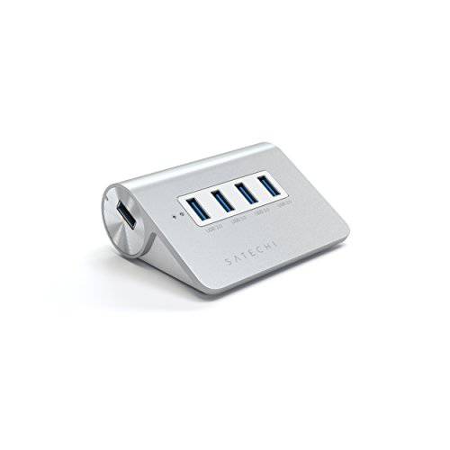 Satechi 4 포트 USB 3.0 프리미엄 알루미늄 허브 (화이트 트림) v2.0