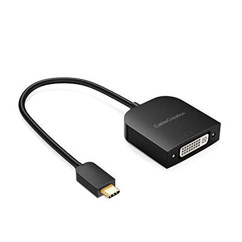 USB C to DVI 어댑터 1080P@60Hz, CableCreation USB-C to DVI-D 케이블 어댑터 호환가능한 맥북 프로/ 에어 2020 2019, 아이패드 프로 2020/ 2018, 서피스 북 2, XPS 15 13, 갤럭시 S20 S10