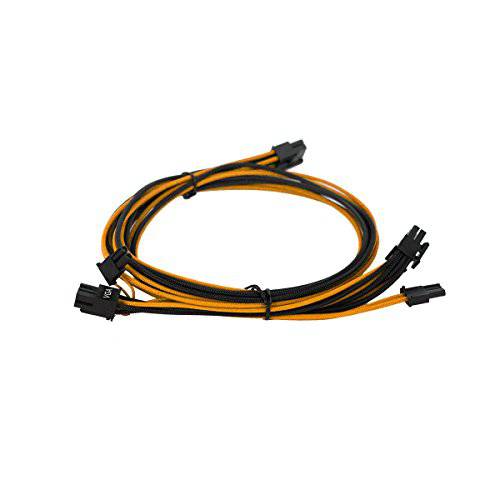 EVGA  블랙&  오렌지 750-850 G2/ P2/ T2 파워 서플라이 케이블 세트, 개별 Sleeved (100-G2-08KO-B9)