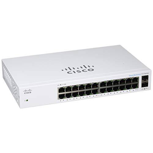 Cisco  비지니스 CBS110-24T-D Unmanaged 스위치 | 24 포트 GE | 2x1G SFP Shared | 리미티드 라이프타임 프로텍트 (CBS110-24T-D)