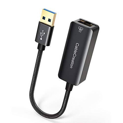 CableCreation USB 랜포트 알루미늄 USB 3.0 to 네트워크 기가비트 RJ45 랜 10/ 100/ 1000 Mbps 어댑터 컨버터, 변환기 호환가능한 맥북, 서피스 프로, 노트북, PC, 윈도우, 맥OS and More