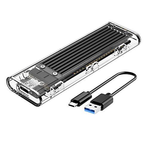ORICO Tool-Free USB 3.1 Type-C to M.2 SATA SSD 외장 인클로저 어댑터, 지원 NGFF(SATA 추출) M.2 2280 2260 2242 2230 SSD 하드디스크 인클로저 Adapter-TCM2F