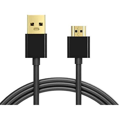 USB to HDMI 충전 케이블, 2M 6.6ft USB 2.0 남성 to HDMI 남성 충전기 케이블 분배기 어댑터 컨버터, 변환기 케이블 케이블