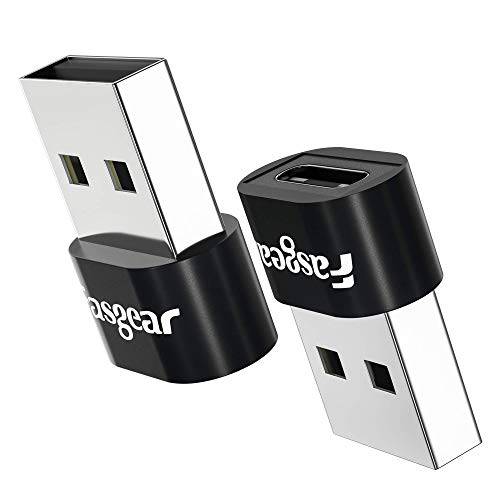 USB C 여성 to USB 남성 어댑터, 2-Pack Fasgear  타입 C to USB A 컨버터, 변환기 호환가능한 아이폰 11 프로 맥스, 에어팟 아이패드 2018, 갤럭시 S20 플러스 20 S20+ 20+ 울트라 노트 10 S9, 구글 픽셀 4 4a 3 3A 2 XL