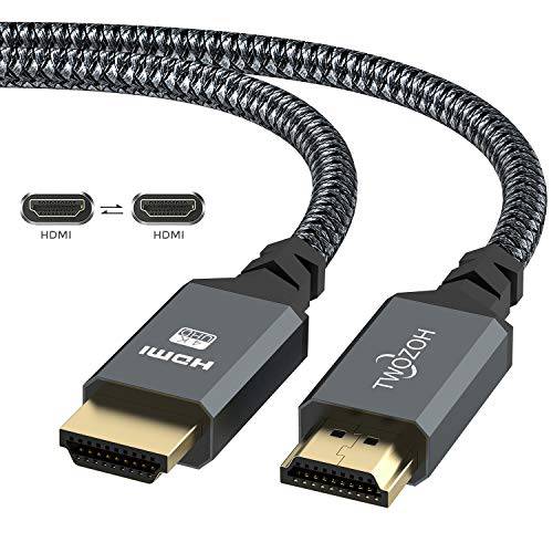 Twozoh 4K HDMI 케이블 15FT, High-Speed 60HZ 18Gbps Braided HDMI to HDMI 케이블 호환가능한 PS5, PS3, PS4, PC, 프로젝터, 4K UHD TV/ HDTV, 엑스박스