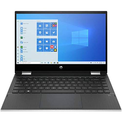 HP Pavilion x360 2-in-1 14 HD Touch-Screen 노트북, Intel 코어 i3-1005G1, HDMI, USB-C, Wi-Fi, 웹캠, 블루투스, 내츄럴 실버, Intel UHD 그래픽, 윈도우 10 홈 in S 모드 (8GB 램 |128GB SSD)