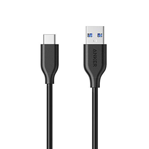 Anker USB C 케이블, PowerLine USB 3.0 to USB C 충전기 케이블 (3ft) 56k 옴 Pull-up 저항기 삼성 갤럭시 노트 8, S8, S8+, S9, 오큘러스 퀘스트, 소니 XZ, LG V20 G5 G6, HTC 10 (블랙)