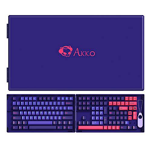 Akko  네온 157-Key 체리 프로파일 PBT Double-Shot 풀 키캡 세트 기계식 키보드 콜렉션 박스