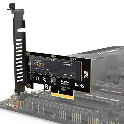 AMPCOM M.2 NVME SSD to PCIE 어댑터 카드, 40Gbps SSD PCI X4 3.0 어댑터 데스크탑 PC, PCI-E GEN3 풀 스피드