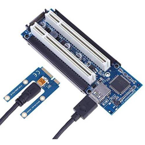 미니 PCI Express to 듀얼 PCI 어댑터 카드 PCIe x1 to 라우터 견인 2 PCI 슬롯 라이저 카드
