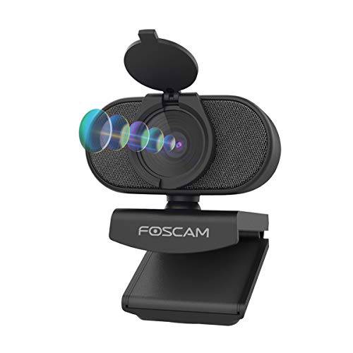 Foscam 2K 4MP 웹캠 듀얼 소음 방지 마이크, USB 웹 캠 오토 라이트 보정 데스크탑 PC 컴퓨터 노트북, 윈도우 Mac OS, 포함 플렉시블 마운트&  프라이버시 커버, W41
