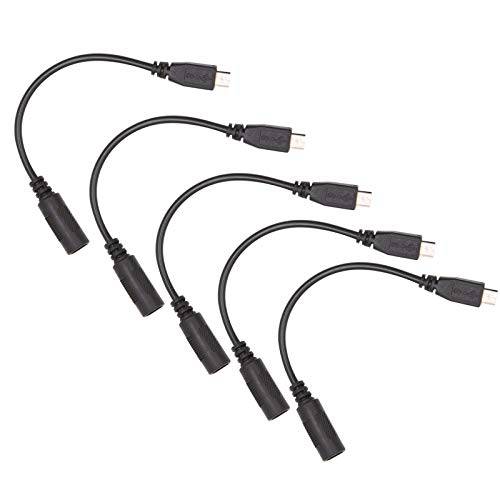 5PCS DC 5.52.1mm Female to 마이크로 USB Male 커넥터 어댑터 5V 파워 케이블