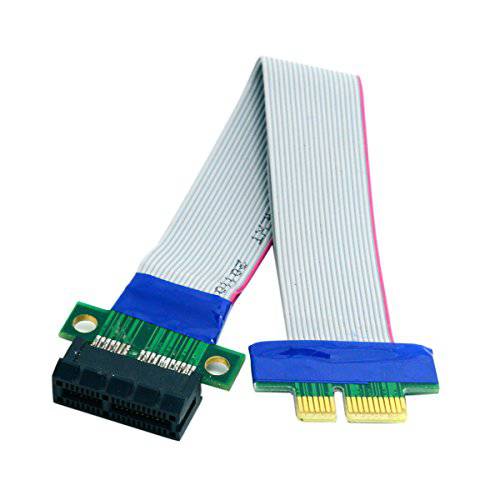 Cablecc PCI-E Express 1X 슬롯 라이저 카드 확장기 연장 리본 구부러지는 Relocate 케이블 20cm