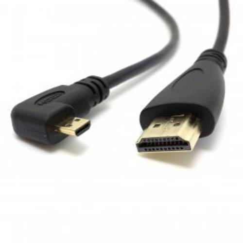 Xiwai 왼쪽 앵글드 90 도 마이크로 HDMI to HDMI Male V1.4 케이블 150cm 4K 2K  휴대폰, 스마트폰&  태블릿, 태블릿PC